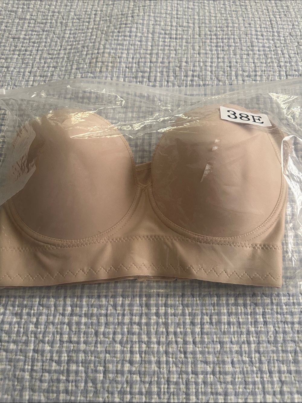 ‘My Comfy Blouse’ underwire bra. Size 38E. Nude